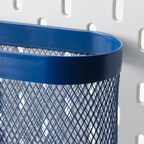 IKEA SKÅDIS SKADIS Storage Basket, Mesh Blue, Pegboard Access. (505.541.73) NEW - Picture 2 of 5